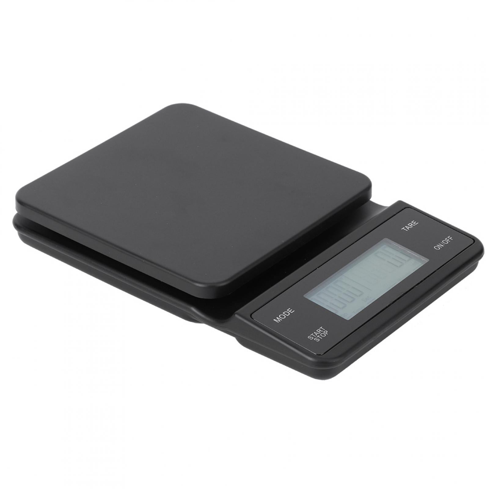 Nieyigj Digital Kitchen Food Coffee Scale, 3kg/0.1g High Precision Electronic Scale with Timer, Built-In Battery USB Charging, LCD Display for Baking Cooking Drip Coffee, Black