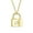 Gold-B, variant on Womens U Script Initial Monogram Lock Pendant Necklace Gold 16 Inch