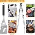 thumbnail image 3 of 41Pcs BBQ Grill Tool Set with Storage Bag Extra Thick Stainless Steel Spatula Fork & Tongs, 3 of 8