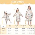 thumbnail image 4 of FORMRS Wearable Blanket Hoodie with Sleeves for Kids Cozy Flannel Sweatshirt, Beige Stars, 4 of 7