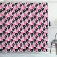 thumbnail image 1 of Flower Shower Curtain, Exotic Spring Bloom Composition Summer Season Feminine Corsage Design, Fabric Bathroom Set with Hooks, 69W X 84L Inches Extra Long, Pink Black Pale Pink, by Ambesonne, 1 of 3