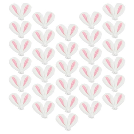 

Rabbit Ear Hair Accessories 40 Pcs Fabric Charm for Jewelry Clips Pins Bunny Ears Miss