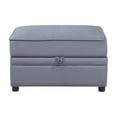 thumbnail image 3 of ACME Bois II Velvet Storage Ottoman in Gray, 3 of 6