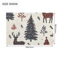 thumbnail image 4 of Yayeee Bath Rug for Bathroom Floor Non Slip Contour Fluffy Soft Absorbent Mat, 20"x24", Beige Christmas Forest, 4 of 7