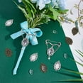 thumbnail image 2 of about 60pcs 2 Colors Oval Fancy Tibetan Style Pendant Cabochon Setting Trays Pendant Blank Dome Bezel Charm with Glass Cabochons for DIY Photo Crafts Necklace Jewelry Making Tray 14x10mm, 2 of 6