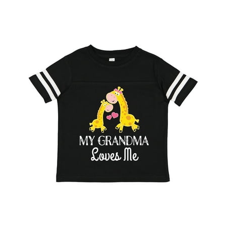 

Inktastic Grandma Loves Me Girls Giraffe Granddaughter Gift Toddler Toddler Girl T-Shirt