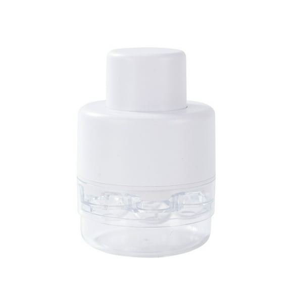 Inteprter Herramienta para deshuesar cerezas sin tallo 7 en 1, elimina los huesos de 7 cerezas a la vez, fácil y rápido al presionar el núcleo Mostrada blanco