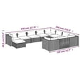 thumbnail image 4 of vidaXL 11 Piece Garden Lounge Set with Cushions Poly Rattan Black, 4 of 5