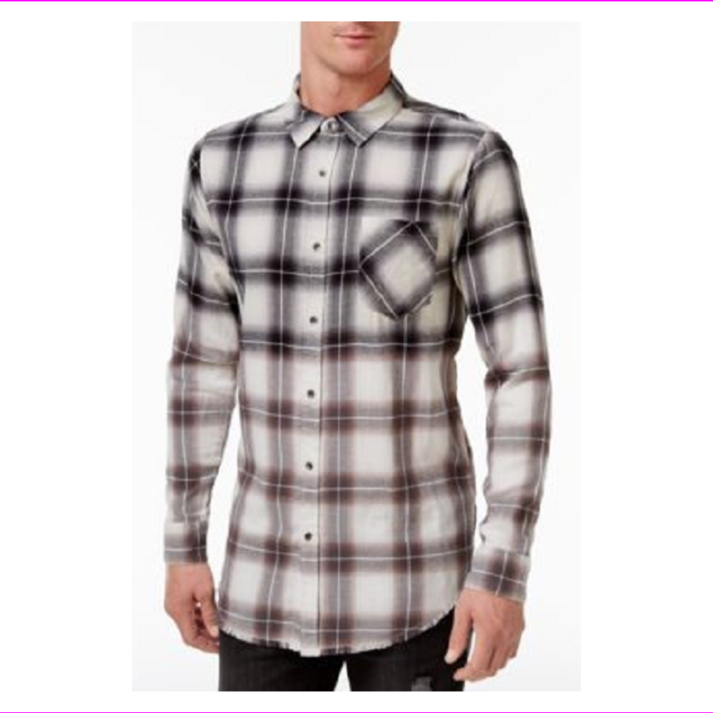 Jaywalker Men's Ombré Plaid Shirt 