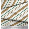 thumbnail image 2 of Soimoi Green Rayon Fabric Diagonal Stripe Print Fabric by the Yard 42 Inch Wide, 2 of 3