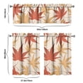 thumbnail image 6 of Golden Autumn Kitchen Curtains Set with Valance Fall Leaves Pattern Rustic Window Treatment, 6 of 6