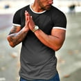 thumbnail image 2 of ZMHEGW Mens Spring Summer Casual Sports Colorblock Gradient Round Neck Pullover Short Sleeve T Shirt, 2 of 4