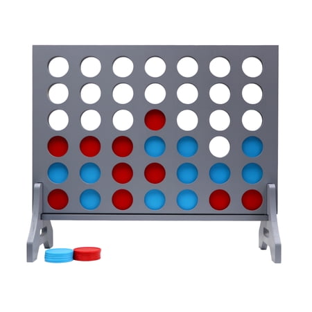 Tailgating Pros Premium Giant Four in a Row with Carrying Case - Jumbo Oversized Outdoor Yard Game - Connect Multiple Pucks in a Row to Win - Many Puck Colors Available!