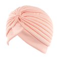 thumbnail image 2 of Happy Date 1Piece Stretch Turbans Twisted Pleated Headwraps Assorted Colors Head Beanies Indias Hair Covers Solid Head Coverings for Women Girls Sleeping Head Accessories, 2 of 4