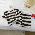 thumbnail image 2 of KPOPLK Toddler Kids Boy 2 Piece Print Short Sleeve Cotton T-Shirt Tee Casual Pull on Shorts Set Outfits(4-5 Years,Black), 2 of 8