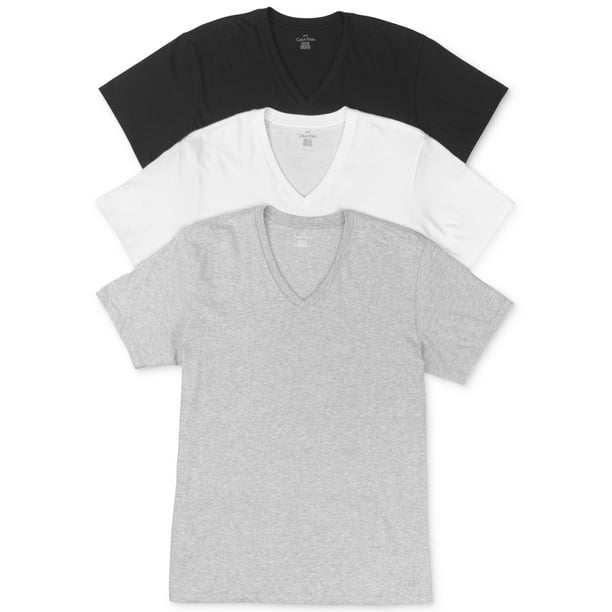 Calvin Klein Men's Cotton Classic V-Neck T-Shirt (3-Pack) 