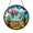 Stained Glass 5.9 Inch, variant on Desert Landscape Hot Air Balloon Stained Glass Window Hanging, Adventurous Nature Suncatcher Home Accent