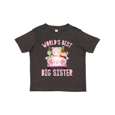 

Inktastic Big Sister - Pink Safari Animals Gift Toddler Toddler Girl T-Shirt
