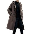 thumbnail image 7 of Zpanxa Men's Button Front Hooded Jacket Solid Color Casual Long Sleeve with Pockets Outerwear Lightweight Fall Coat for Daily Commute and Coffee Outings, 7 of 7