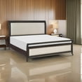 thumbnail image 6 of Bron Queen Bed with Sleigh Headboard Design- Beige Upholstery- Solid Wood, 6 of 6