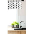 thumbnail image 3 of Ambesonne Skull Window Valance, Gothic Smiling Skulls Design, 42" x 12", Charcoal Grey and White, 3 of 3