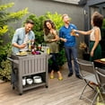 thumbnail image 4 of DWVO 4 Wheels Outdoor Table & Portable Storage Cabinet with Bottle Opener Spice Rack Outdoor Grilling Prep Station Table Strong and Sturdy for Grill Patio Backyard Deck Bar Cart Kitchen, 4 of 7