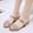 Silver, variant on Holiday Deals ABPWLY 2021 Summer Plus Size Hollow Flower Wedge Heel Women's Sandals and Slippers