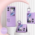 thumbnail image 2 of for Oppo Find N2 Flip Case with Ring, Slim Thin Matte Hard PC Shockproof Protective Phone Cover Case for Oppo Find N2 Flip QZH Purple, 2 of 9