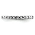 thumbnail image 6 of Auriga Fine Jewelry 925 Sterling Silver White Topaz Eternity Ring for Women Size- 10, 6 of 6