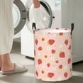 thumbnail image 4 of Cute Rounded Strawberry Laundry Basket, Laundry Hamper Waterproof Laundry Bag Clothes Hamper Laundry Bin with Handles for Bedroom, Living Room, Kids Room-#, 4 of 5