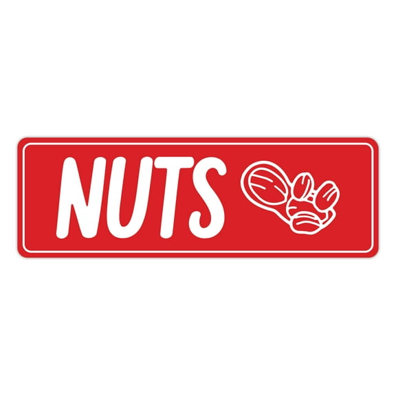 Signs ByLITA Standard Nuts Sign (Red) - Large