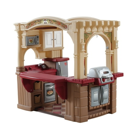 Step2 Grand Walk-In Kitchen and Grill includes Accessories, Brown