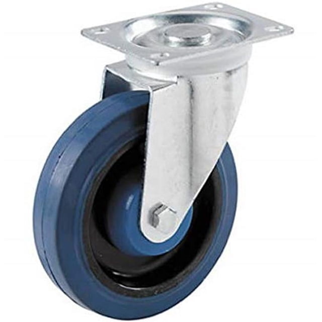 Shepherd Hardware 3663 Roulette Pivotante TPU 4 Po, Noir & Bleu