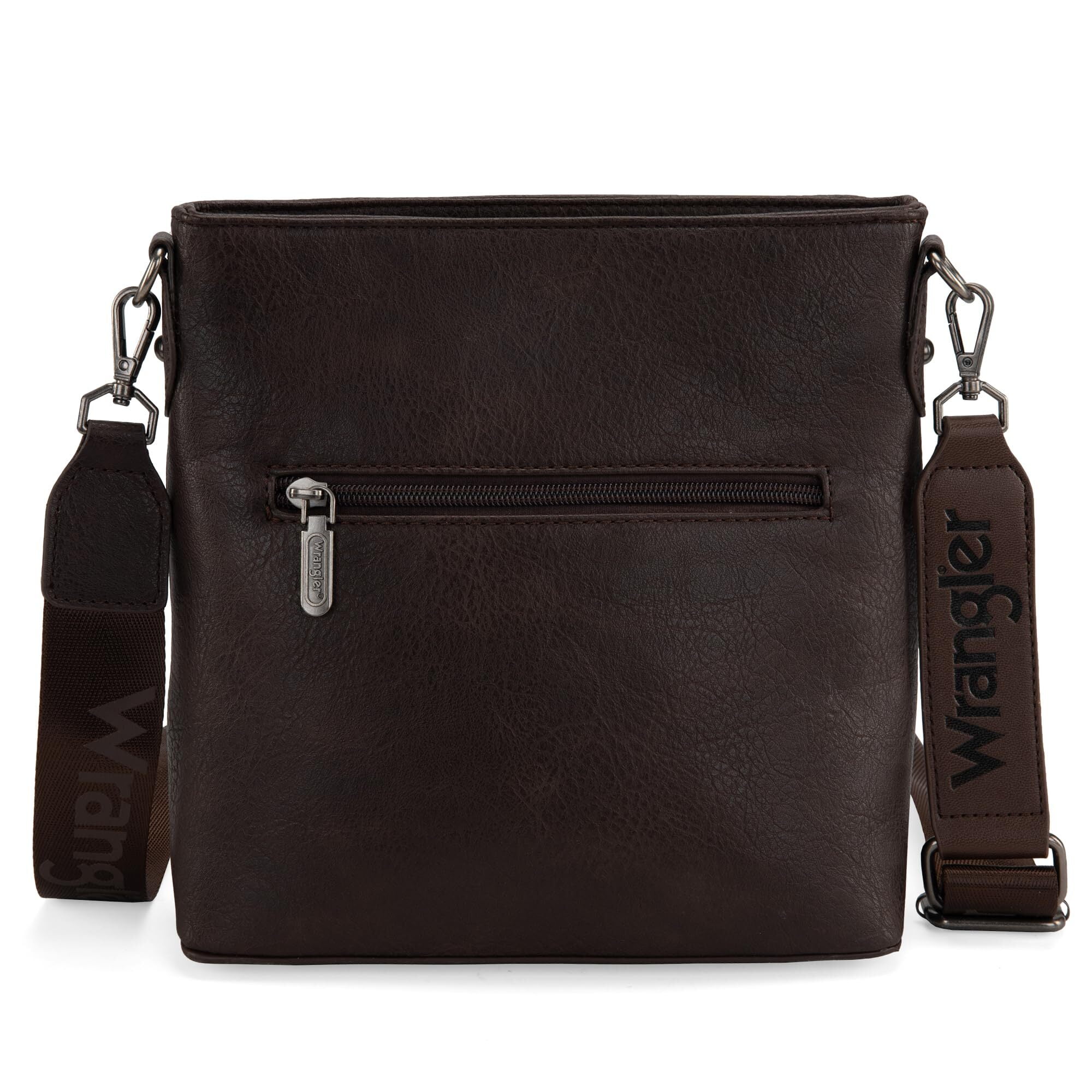 Wrangler Crossbody Purses for Women Two Tone Crossbody Bags Women Purses and Handbags, Coffee
