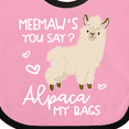 thumbnail image 4 of Inktastic Meemaw's You Say Alpaca My Bags Boys or Girls Baby Bib, 4 of 4