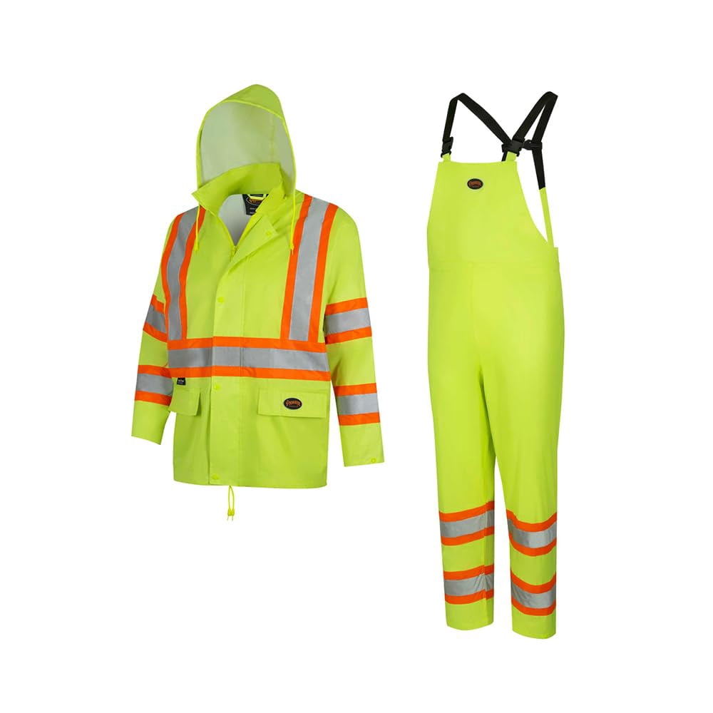 Traje impermeable Pioneer Hi Vis, ligero e impermeable, de seguridad ...