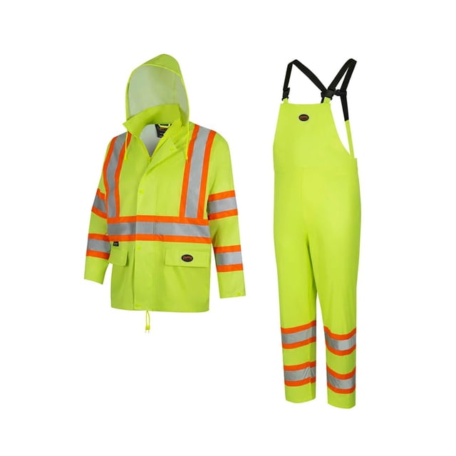Traje impermeable Pioneer Hi Vis, ligero e impermeable, de seguridad