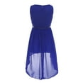 thumbnail image 2 of CHICTRY Girls Lace Chiffon Party Dress Hi-Low Hem Prom Gown with Belt Blue 6, 2 of 7