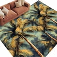 thumbnail image 2 of 6'x9' Area Rugs, Palm Tree Indoor Outdoor Area Rug for Living Room Bedroom, Retro Summer Botanical Tropical Plant Leaves Washable Bathroom Rugs Kitchen Floor Carpet Mats Home Decor Aesthetic, 2 of 8
