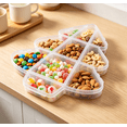 thumbnail image 6 of Christmas Tree Form Divided Snack Storage Box, Transparent Plastic Multi‑Grid Container for Candies, Reusable Case for Holiday Treats & Present Packing (Christmas Tree), 6 of 7