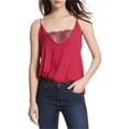 thumbnail image 1 of Free People Womens Lace Inset Cami Tank Top, Pink, Small, 1 of 3