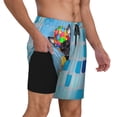 thumbnail image 2 of Kdxio Prague Ratter Dog In Bathtub Print Men'S Swim Trunks With Compression Liner 7 Inch Inseam Quick Dry Swim Shorts, 2 of 7