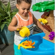 Step2 Tropical Rainforest Water Table for Toddlers with 13-Piece Playset, Blue