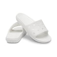 thumbnail image 3 of Sandalias Crocs, unisex, clásicas, estilo Slide, color blanco, talla 11 para hombre y 13 para mujer, 3 of 5