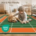 thumbnail image 3 of ODIKA Layout Bold Boundary Border Numbers Theme Field Football Gridiron Playful for Queen Size Bedroom, Under Bed, Master , Foldable Easy Care, 3 of 6