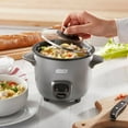 thumbnail image 3 of Dash Keep Warm Technology Electric Mini Rice Cooker with 2-Cup Capacity, Silver, 3 of 7