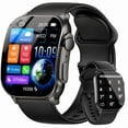 thumbnail image 2 of Cillso Smart Watch fits for Android and iPhone, 2.01"AMOLED Screen, Smart Watch for Men Women, Bluetooth Answer/Calls, Fitness Tracker, IP68 Waterproof, 110+ Sport Modes, Black, 2 of 9
