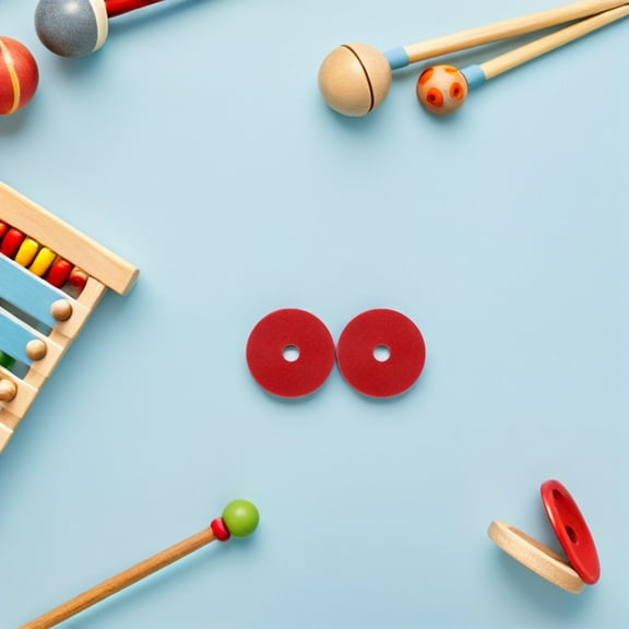 SEWCHICS 12Pcs Felt Washers Double Layer Cymbal Pads Universal Fit for Drum Kits