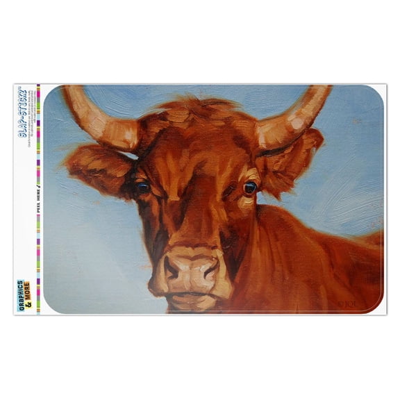 Brown Cow Cattle Horns Home Business Office Sign