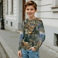 thumbnail image 6 of Garronmavis Deers Girls Long Sleeve T-Shirts Size 7-8 Comfortable Camo Forests Girls Basic Tees Blouses Stylish Kids Basic Soft Long Sleeve Tees Top Soft Fall Winter Clothes, 6 of 7